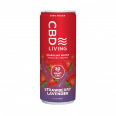CBD Living - CBD Sparkling Water - Strawberry Lavender